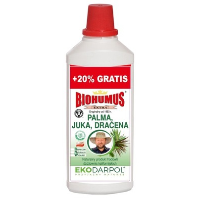 BIOHUMUS Extra PALMA JUKA DRACENA Nawóz EKO 1L + 20% EXTRA