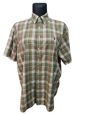 Ralph Lauren męska koszula zielona krata XL