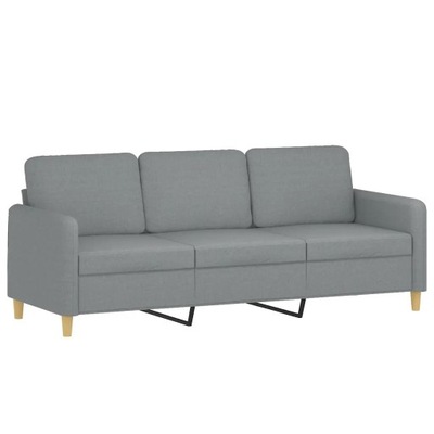 Sofa 3-osobowa, jasnoszara, 180 cm, tapicerowana t