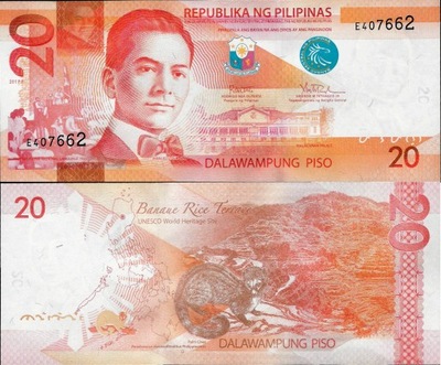 Filipiny 2017 F - 20 piso - Pick 206 UNC