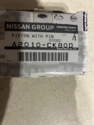 Поршень nissan оригинальный номер qashqai a2010ck80d фото №1