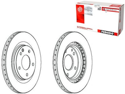 ДИСКИ ТОРМОЗНЫЕ ТОРМОЗНЫЕ FERODO 1684210612 A 1684210712