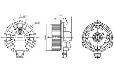 NISSENS VENTILADOR SOPLADORES FORD GALAXY 3 MONDEO V S-MAX FORD EE.UU.  