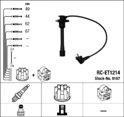 ПРОВОДИ ЗАПАЛЕННЯ NGK RC-ET1214 9167