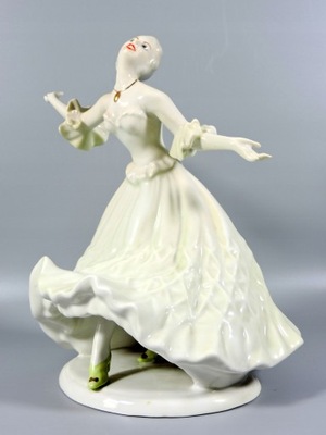 Figurka dama tancerka porcelana Arpo de Arges