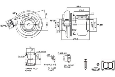 Nissens турбонагнітач scania 4 p g r t dc11.01-dt12.14 01.96- фото №1
