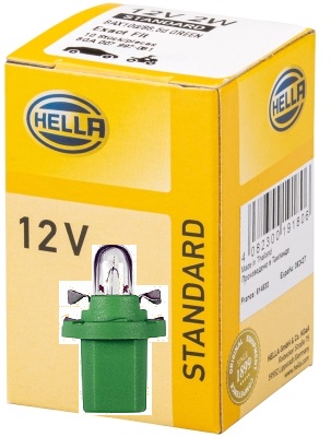 HELLA ESTÁNDAR LUZ T5 2W 12V B 8.5D VERDE 10 PIEZAS  