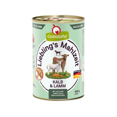 GranataPet Liebling's Mahlzeit Cielęcina i Jagnięcina 400g