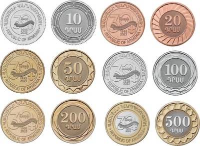 Armenia 2023.#6 monety.National Currency____7598
