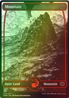 MTG Mountain, v.2 #275 FULL-ART FOIL (VOW) - stan EX