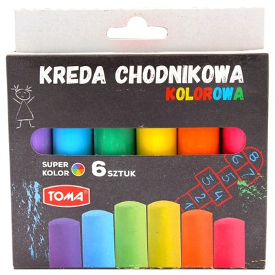 Kreda chodnikowa Toma 6 kolorów