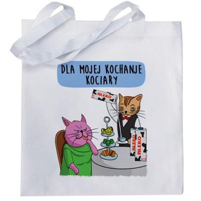 Zabawna torba eko kot dla mojej ukochanej kociary