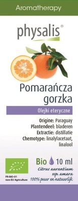 Olejek eteryczny drzewo pomarańczowe (petitgrain) bio 10 ml physalis