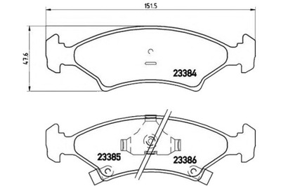 ZAPATAS DE FRENADO KIA SEPHIA 93-98 BREMBO  