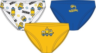 MAJTKI SLIPY CHŁOPIĘCE MINIONKI 3-PACK 128/134