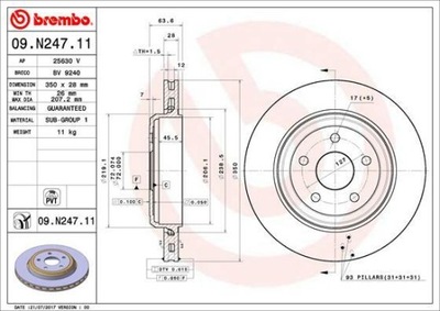 DISC BRAKE COATED DISC LINE 09.N247.11  