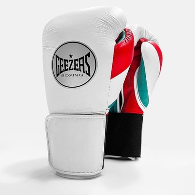 Rękawice bokserskie GEEZERS Halo (white/red/mint) [Waga: 16 oz]