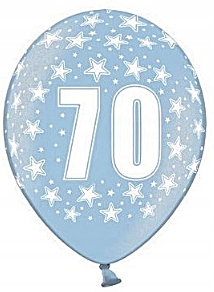 Balon 30cm, Prezent na 70 Urodziny - MIX KOLORÓW !
