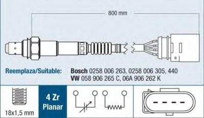 PROBE LAMBDA AUDI SKODA VW  