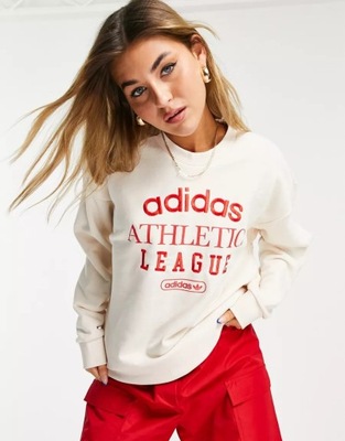 ADIDAS BLUZA DAMSKA BEŻOWA KLASYCZNA LOGO 44 1RBK