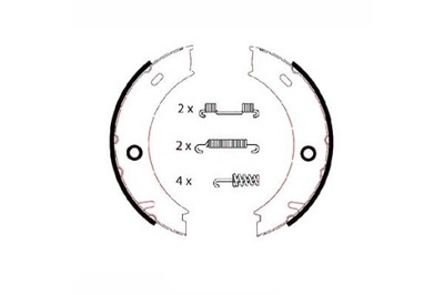 ZAPATAS DE TAMBOR DE FRENADO MERCEDES SPRINTER 408D-416D 95-0  