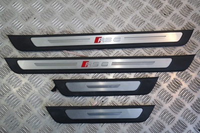 Накладки накладки декоративні підсвічувані поріг audi 4k rs6 фото №1
