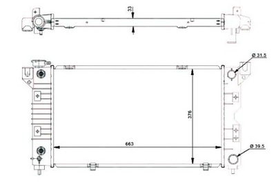 Nrf радиатор chrysler voyager 95- nrf фото №1