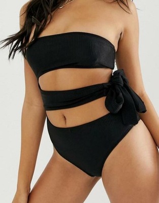 STRÓJ KĄPIELOWY MONOKINI CASUAL BLACK DESIGN 34