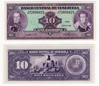 WENEZUELA 1990 10 BOLIVARES