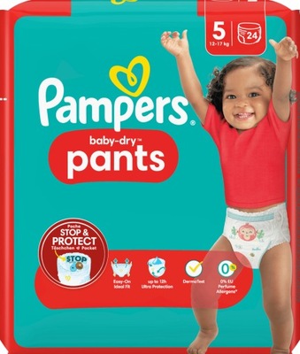Pampers Pieluchomajtki Baby-Dry Pants Rozmiar 5 ( 12-17 kg ) 24 szt.