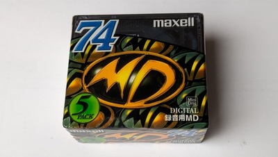 MiniDisc MD Maxell 74 5szt -5pack