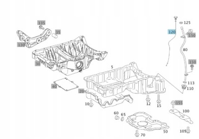Оригінальна щуп рівня оливи mercedes r-klasa/gl/ml фото №1