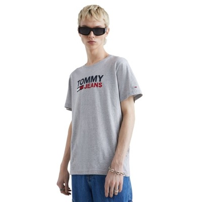 TOMMY HILFIGER KOSZULKA MĘSKA T-SHIRT TJM SZARA L