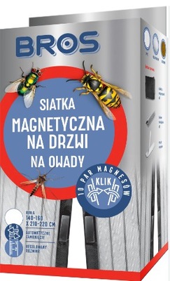 Siatka na drzwi magnetyczna 160x220 biała - Bros