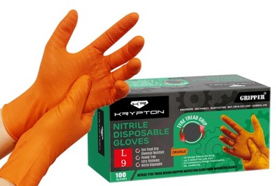 RĘKAWICE NITRYLOWE BEZPUDROWE GRIPPER L GRUBE