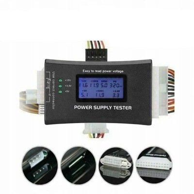TESTER ZASILACZY PC CZYTNIK 20PIN 24PIN ATX SATA MOLEX XECO