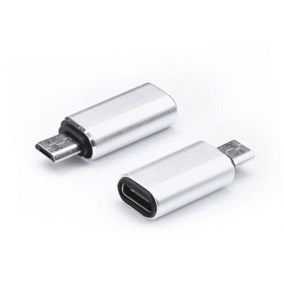 Adapter ładowarki Typ C do Micro USB srebrny #432757