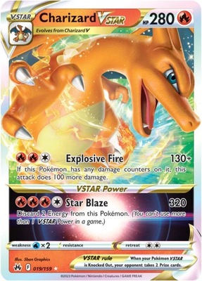 Karta Pokémon - Crown Zenith - 019/159 - Charizard VSTAR
