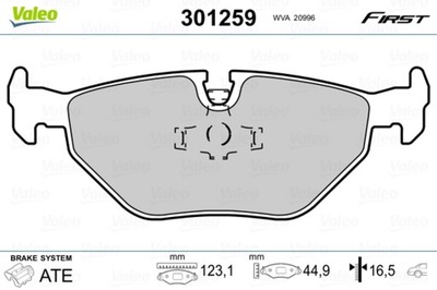 VALEO 301259 VALEO ZAPATAS HAM. FIRST  