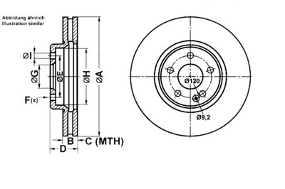 Тормозные диски тормозные 2szt. mercedes c w202 clk c208 фото №1