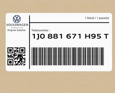 Ручка 1j0881671h95t vw golf eos фото №1