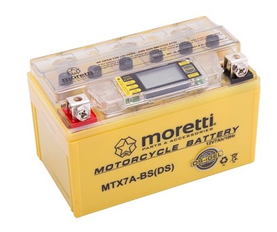 BATERÍA GEL LCD MORETTI MTX7A-BS 7 AH YTX7A-BS  