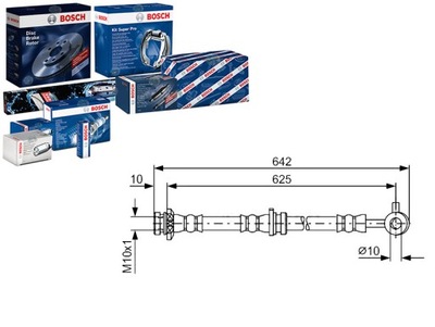 Шланг тормозной elast. nissan rogue x-trail rena фото №1
