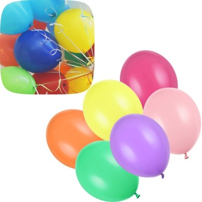 Balony lateksowe 27cm pastelowe kolorowe mix 100sz