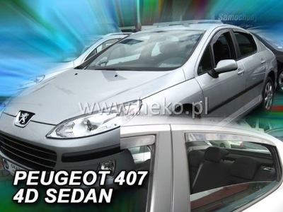 PEUGEOT 407 FROM 2004R-> SEDAN SIDE-WINDOW DEFLECTORS DOOR HEKO  