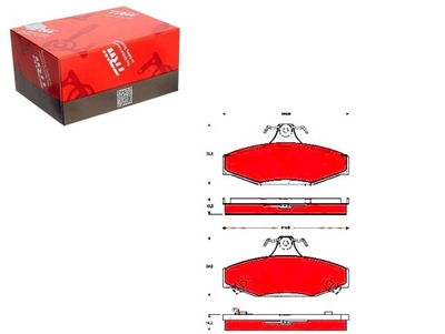 Тормозные колодки тормозные daewoo задняя nubira trw фото №1