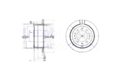 DELPHI DISCOS DE FRENADO 2 PIEZAS PARTE TRASERA LEXUS LX TOYOTA LAND CRUISER LAND  