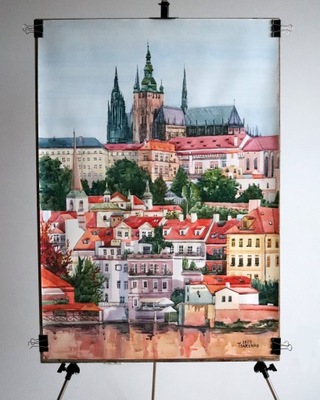 Obraz akwarela Praga Denys Tsarenko Oryginał