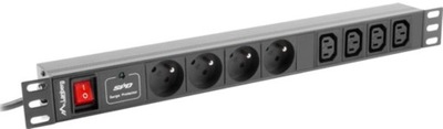 LANBERG LISTWA ZASILAJĄCA RACK PDU 19" 1U 16A