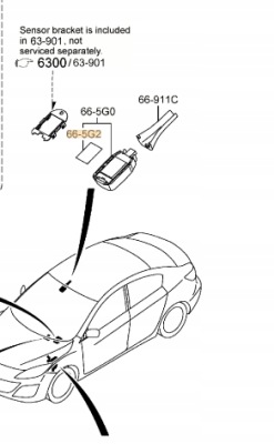Оригінальна підкладка датчика дощу mazda фото №1